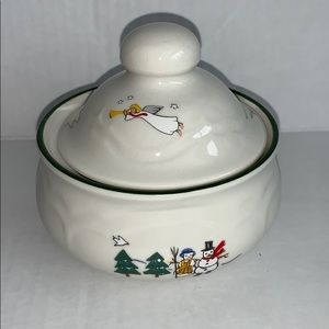 ☃️ Pfaltzgraff Snow Village Sugar Bowl